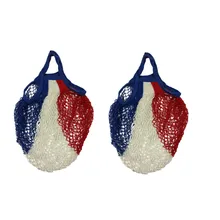 2 шт. модная большая Сетчатая Сумка для покупок многоразовая Хлопковая Сумка для продуктов Защита окружающей среды ручная складная сумка d90628