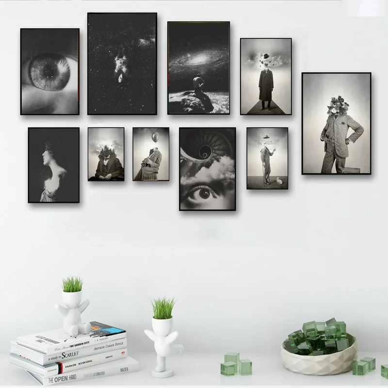 

Surreal collages Abstract Eyes Canvas Poster Art Prints Painting Wall Picture for Children Living Room Decor