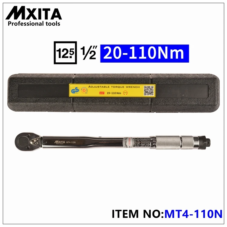 MXITA 1/4 ''динамометрический ключ Capri Tools чехол для ног фунт 5-25 нм Регулируемый ручной гаечный ключ Трещоточный ключ инструмент - Цвет: 20-210Nm