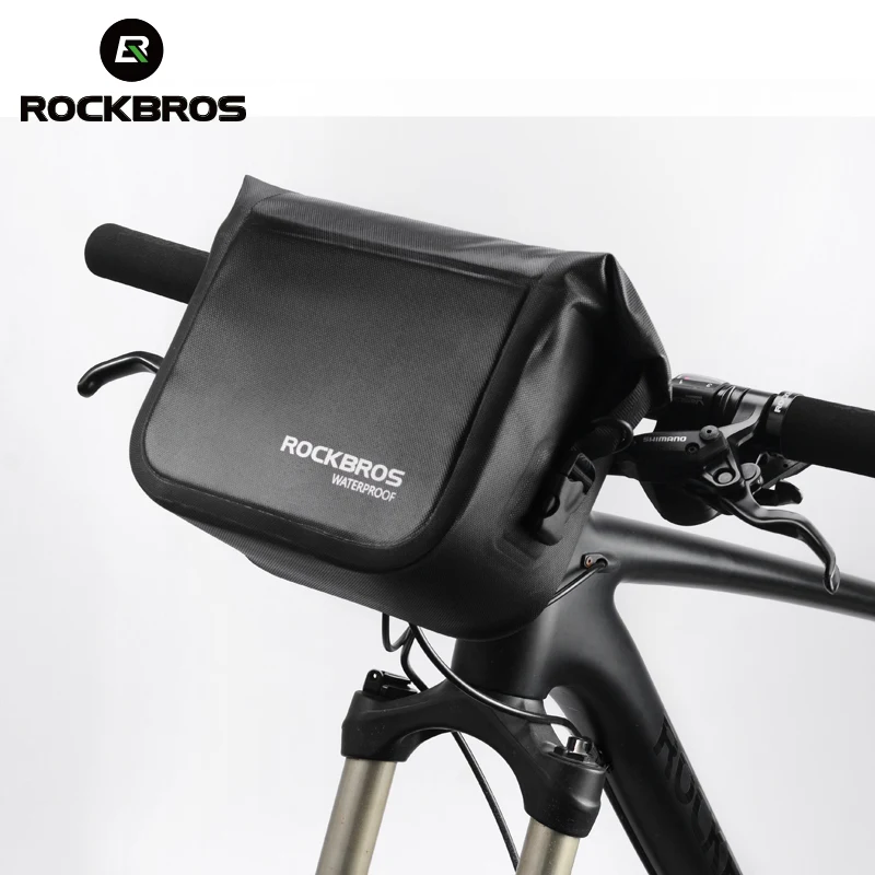 Sale ROCKBROS 4L Bicycle Bag Portable Reflective Waterproof  Large capacity Quick Release Bags mtb Shoulder Pack Front Tube Bike Bag 9