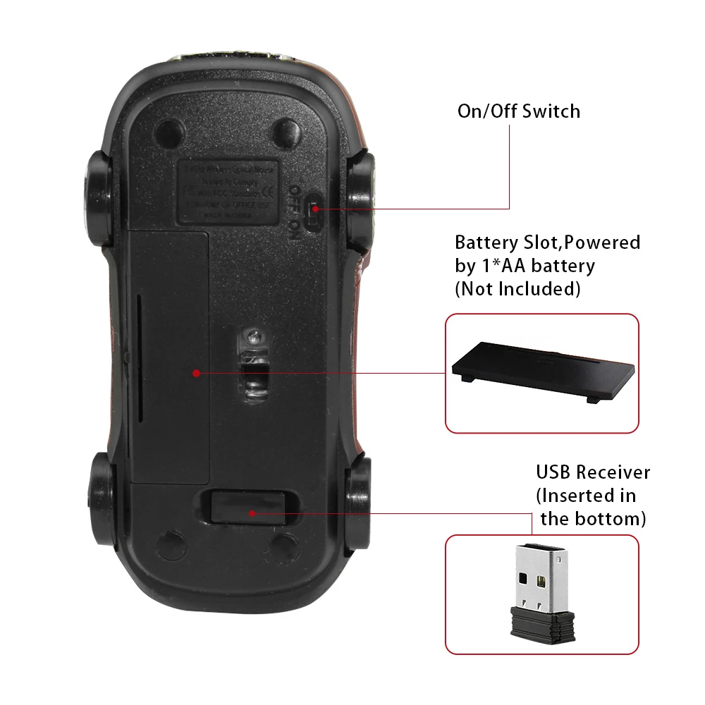 2.4g wireless car mouse