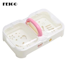 FEIGO 1 шт. Высокое качество двойная сетка мыльница Коробка Чехол портативный держатель для мытья душа путешествия Кухня Аксессуары для ванной комнаты наборы F31
