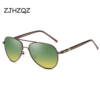

Aviation Metal Mens Polarized Night Driving Sunglasses Brand Designer Yellow Green Lens Night Vision Driving Glasses Goggles