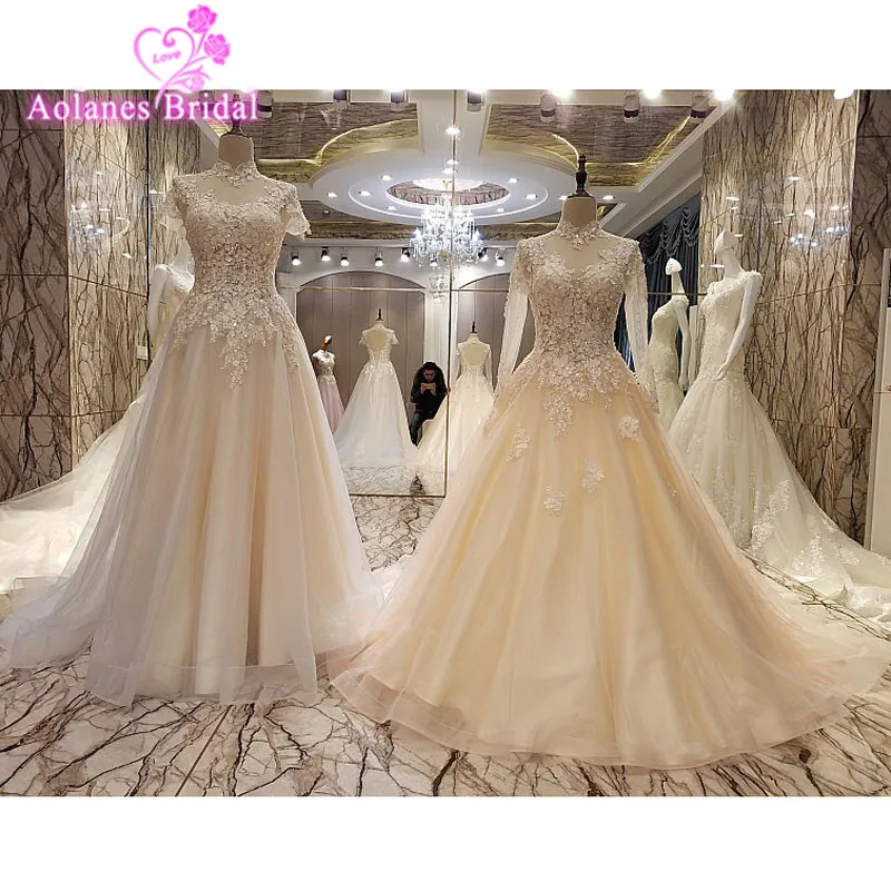 Volledige Mouw Floor Lengte Sexy Backless Avondjurk Lange Bruid Banket Elegante Geplooide Hof Trein Prom Dress Robe de Soiree