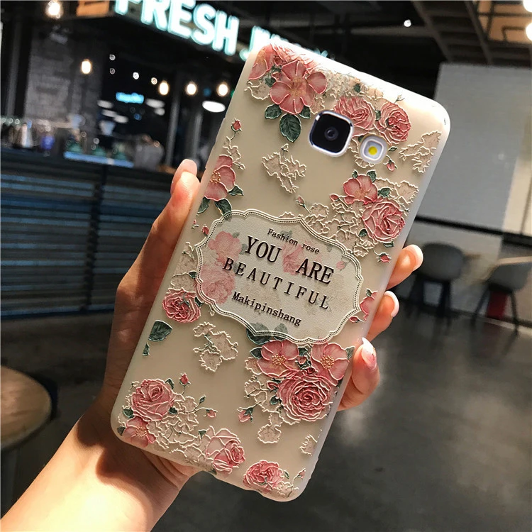 

YonLinTan Flower capinha,coque,cover,case for Samsung galaxy j7 Prime j7prime on7 silicon silicone back phone accessories