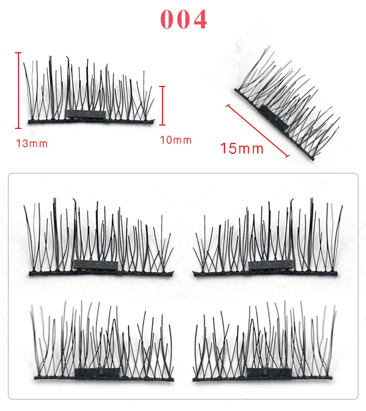 4 шт./пара Магнитный клей для наращивания ресниц натуральных длинных накладных ресниц ручной работы магнита Поддельные ресницы 3D реснички Красота коробка для косметики