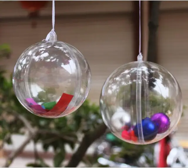 6 Cm Can Open Clear Plastic Christmas Ball Ornament Candy Gift Box 6 cm Can Open Clear Plastic Christmas Ball Ornament Candy Gift Box Hanging Balls For Xmas - 6 Cm Can Open Clear Plastic Christmas Ball Ornament Candy Gift Box