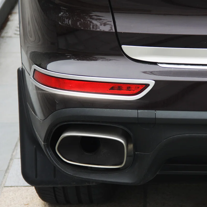 2 шт. для Porsche Cayenne 2015-17 автомобильный Стайлинг хром абс задняя противотуманная фара рамка декоративная крышка отделка