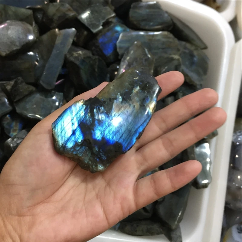 

Choose Carefully! 2.2LB/15-25Pcs Colourful Labradorite Mineral Small Size