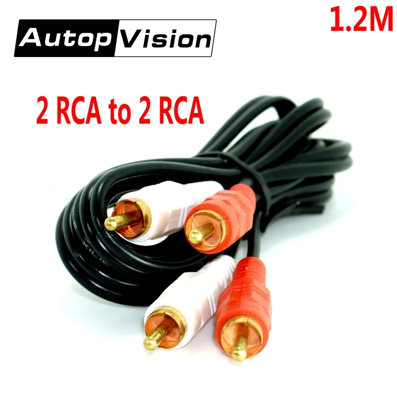 10 шт. 1.2 м кабель av 2 RCA-2 RCA мужчинами аудио видео кабель-удлинитель для компьютера ТВ DVD Динамик видео Регистраторы