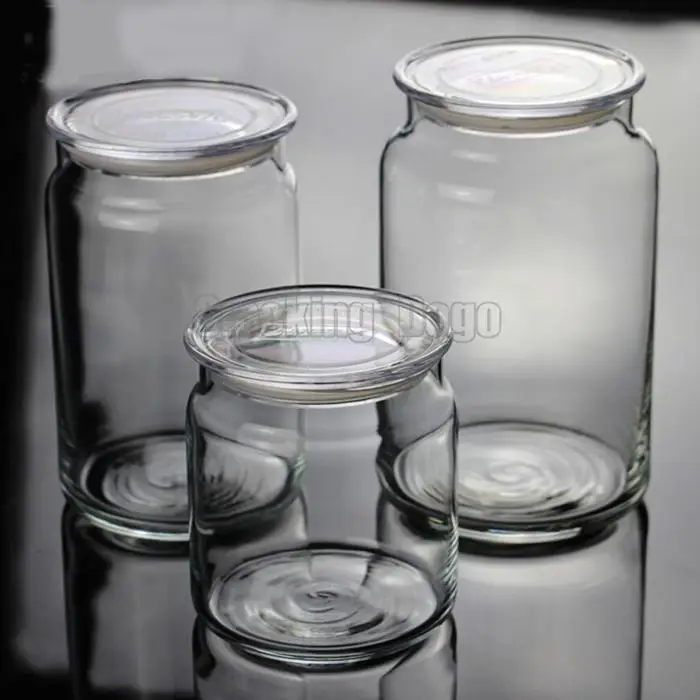 

500ml 1000ml Glass Jar Wide Mouth Glass Container Tea Coffee Food Container