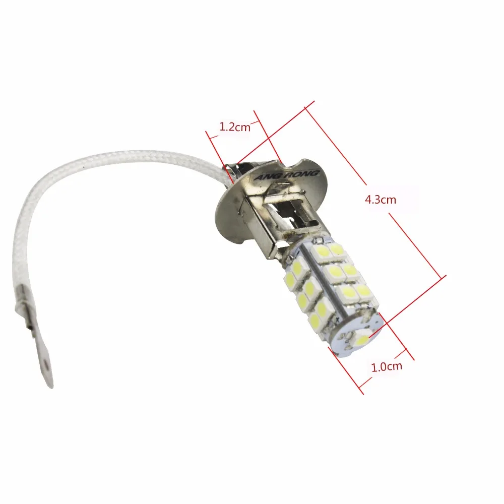 ANGRONG 2 шт Авто H3 25 SMD 3528 LED Ксеноновые белые Противотуманные фары лампы(CA107