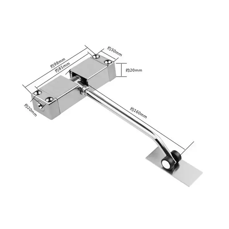 Долговечный, автоматический механизм для автоматического закрывания двери из нержавеющей стали, регулируемая поверхность, доводчик двери 160 × 98 × 20 мм, прямая торговля@ 25