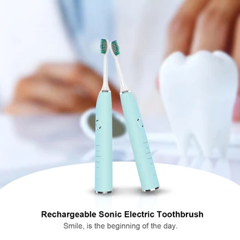 

Rechargeable Electric Toothbrush IPX8 waterproof Sonic Electric Toothbrush 5 Working Modes Ultrasonic Toothbrush