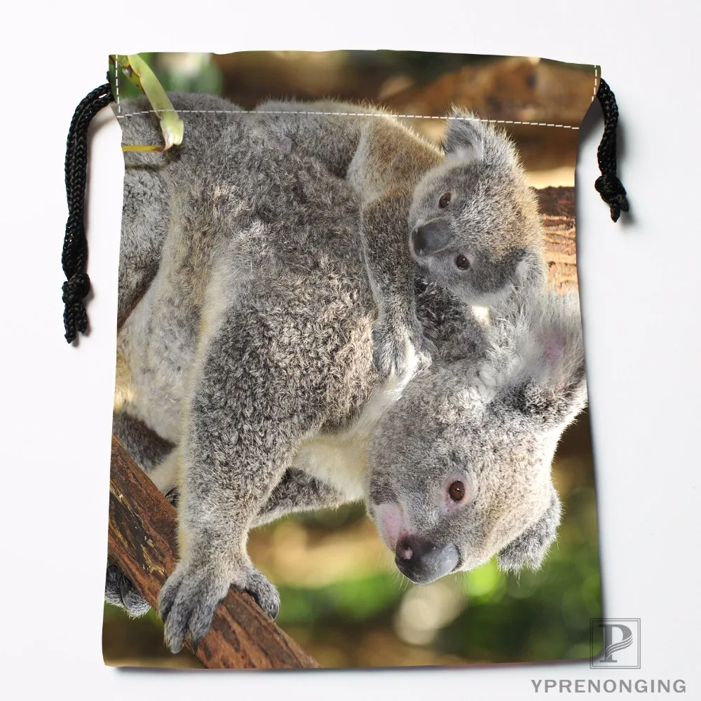 Пользовательские Спящая коала Drawstring дорожные сумки для хранения мини-сумка Плавание Пеший Туризм игрушки мешок Размеры 18x22 см #0412 -03-35