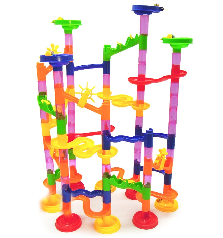 105pcs DIY Marble Race Run Maze Balls Track Building Blocks Sets Kids