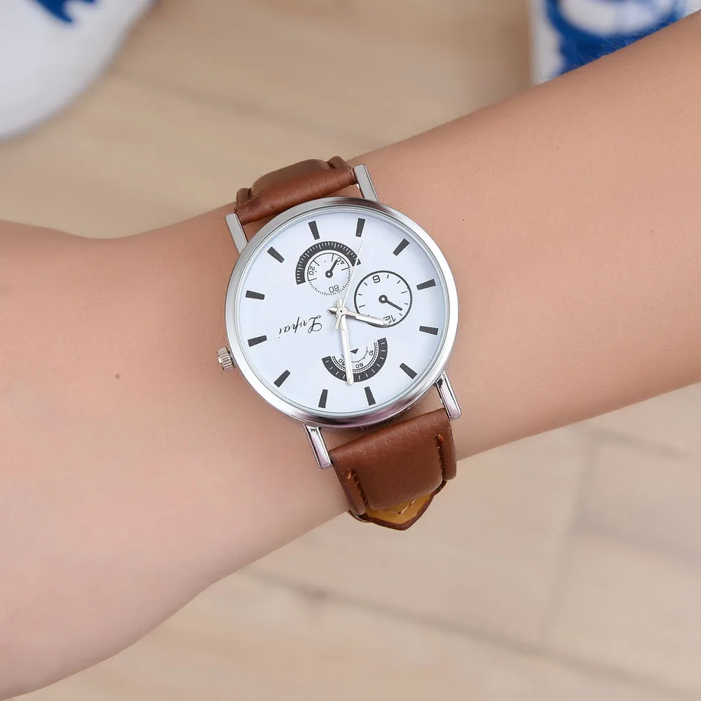 Горячая мужские часы минимализм мужские s часы модные кварцевые шкала наручных часов циферблат часы с простым кожаным ремешком Reloj Hombre50