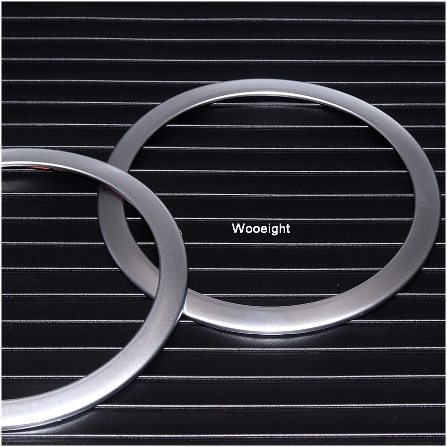 Wooeight 4Pcs ABS Chrome Car Interior Door Stereo Speaker Sound Trim Cover Decoration Ring For BMW 3 Series F30 F34 Sedan 2012-2015 (6)