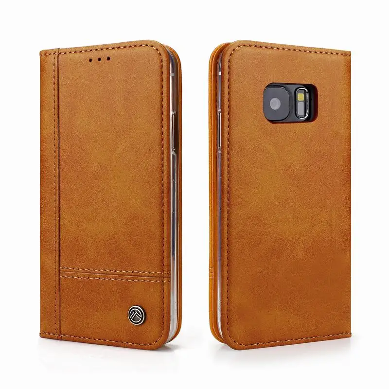 Luxury Leather Flip Case For Samsung Galaxy S7 S7 Edge Cover Wallet