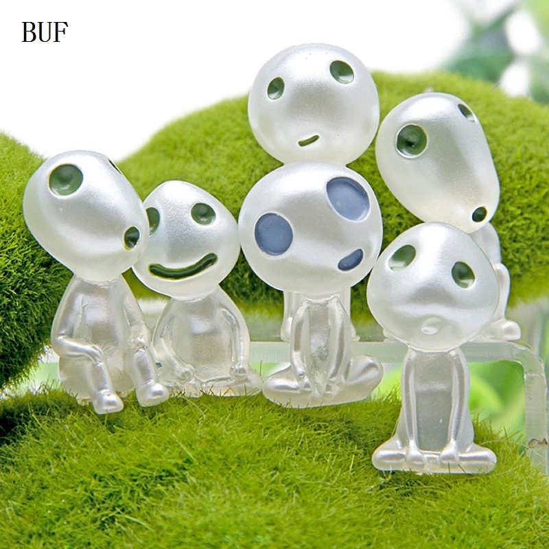

BUF 6Pcs/Set Decoration Statue Noctilucous Ghost Garden Ornaments Genie Handmade Resin Craftsmanship Noctilucous Fairy Ornament