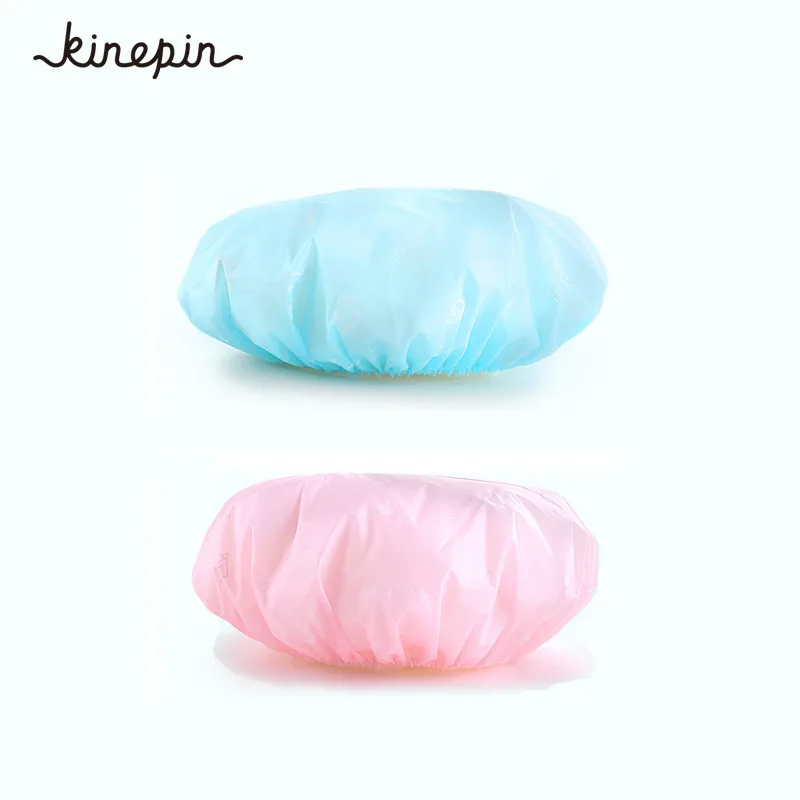 1PC Environmental material Thin Women Shower Caps Solid color Bath Hair Cover Adults Waterproof Bathing Cap Wholesale | Красота и