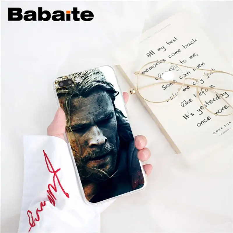 Babaite Chris Hemsworth Мстители Тор ТПУ черный чехол для телефона чехол для iPhone 6S 6plus 7plus 8 8Plus X Xs MAX 5 5S XR 10