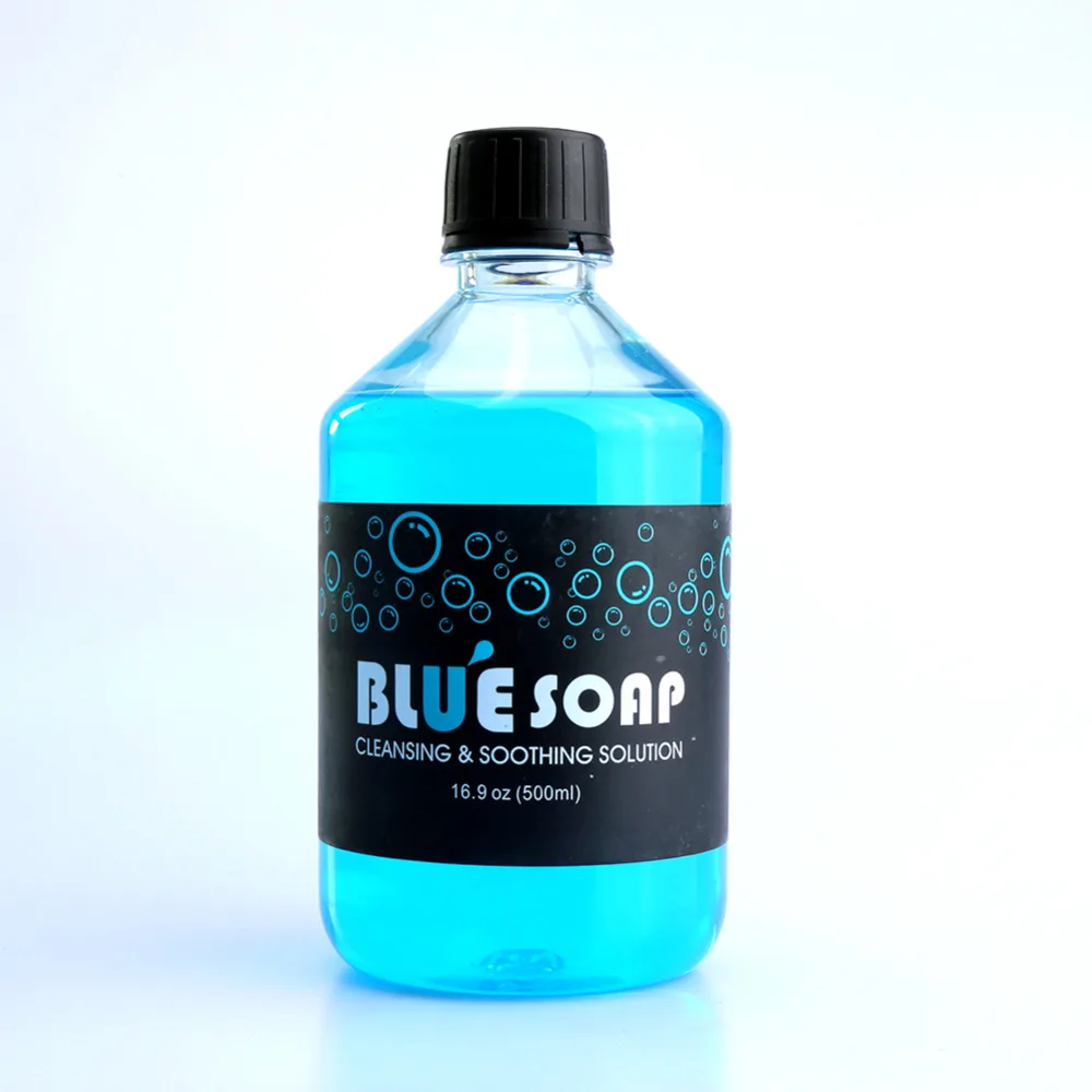 16OZ Bottle Blue Soap Cleaning Water Skin Wash Stencil Blue Soap Tattoo