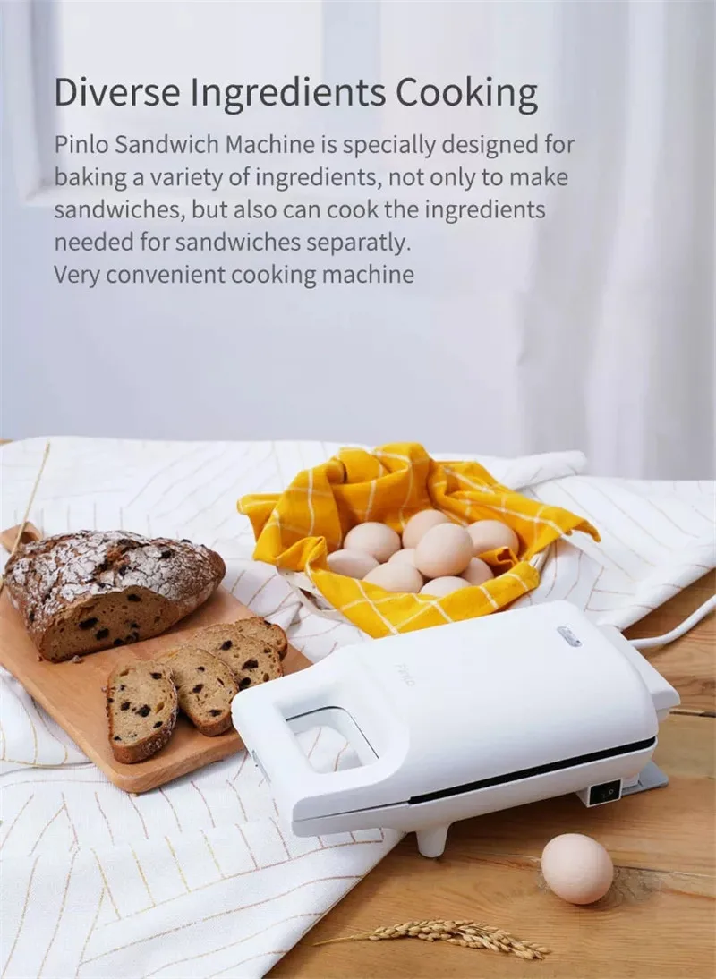 YOUPIN Pinlo PL-S042W1H Mini 420 Вт сэндвич-машина для кухни хлебопечка Тостер машина Fying Пароварка для яиц кухонные инструменты