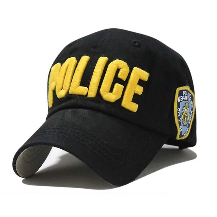 Весенние бейсбольные кепки с вышитыми буквами, забавная бейсболка, мужские бейсболки, повседневные бейсболки Gorro Para Hombre - Цвет: yellow police black