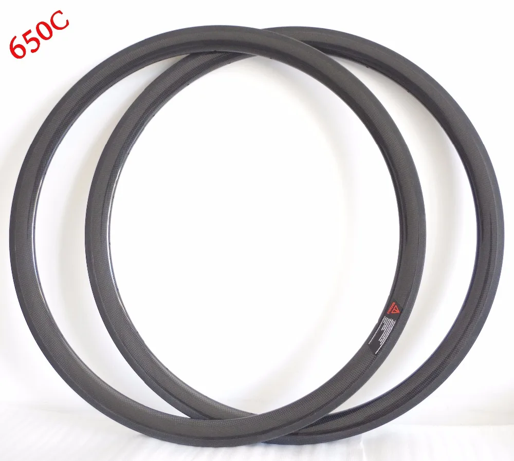 

650C 38mm x 20.5mm SUPER LIGHT Carbon Road Clincher Bike Wheel Rims BSD 571 Tubeless Ready