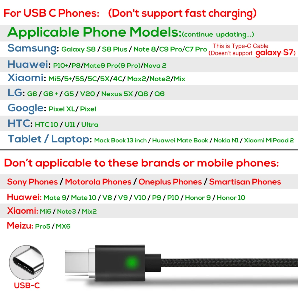 TOPK Magnetic Cable LED Indicator USB Type C Cable& Micro USB Cable Adapter Nylon Braided Data Sync Magnet Charger Cable
