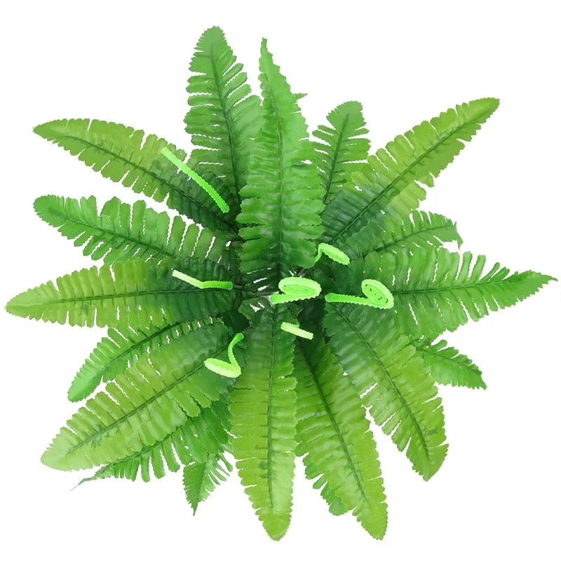 7 вилки имитация зеленого растения пластиковые Поддельные Листва искусственная персидская трава листья украшения дома сада орнамент - Цвет: A2
