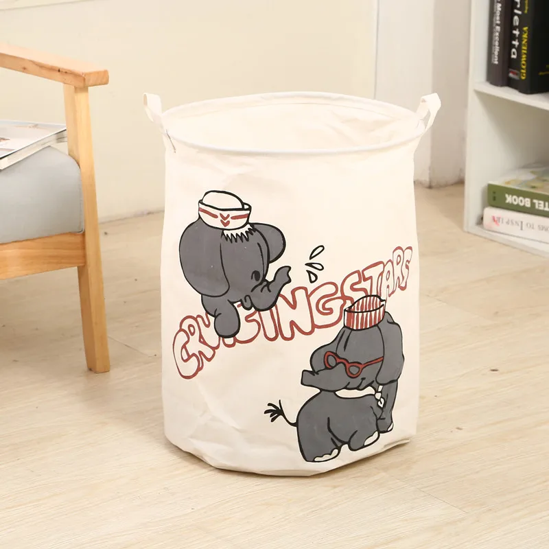 جديد كبير حقيبة الغسيل صندوق تخزين ملابس سلال المنزل الملابس طباعة أكياس الاطفال لعبة تخزين المنزلية سلة الغسيل القابلة للطي