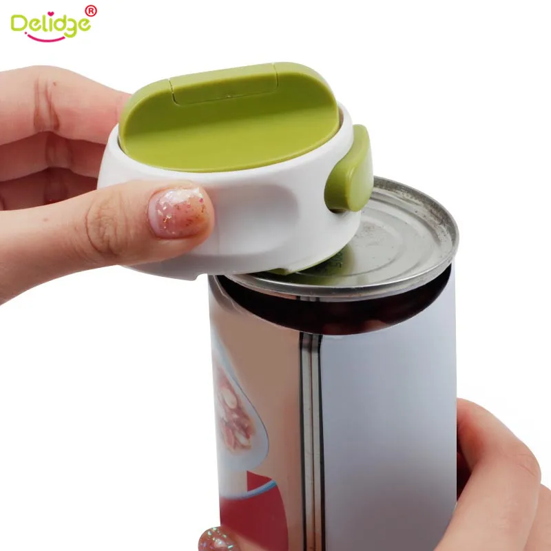 

Delidge 1 PC Round Can Opener Stainless Steel Easy Manual Rotation Canned Fruit Luncheon Meat Non-slip Openers Kitchen Tools