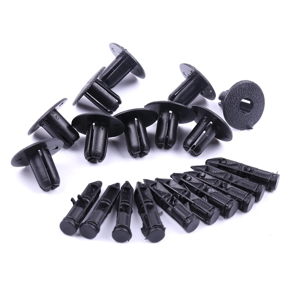 

10x BLACK PLASTIC FAIRING PANEL TRIM CLIPS RIVETS FASTENERS KIT FOR SAAB SUZUKI