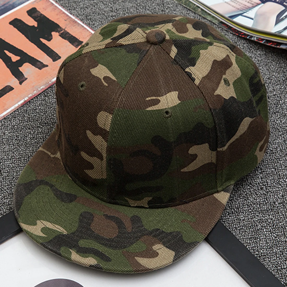 Panel Cap Camo Snapback Hats For Men Women Cotton Camo Baseball Cap