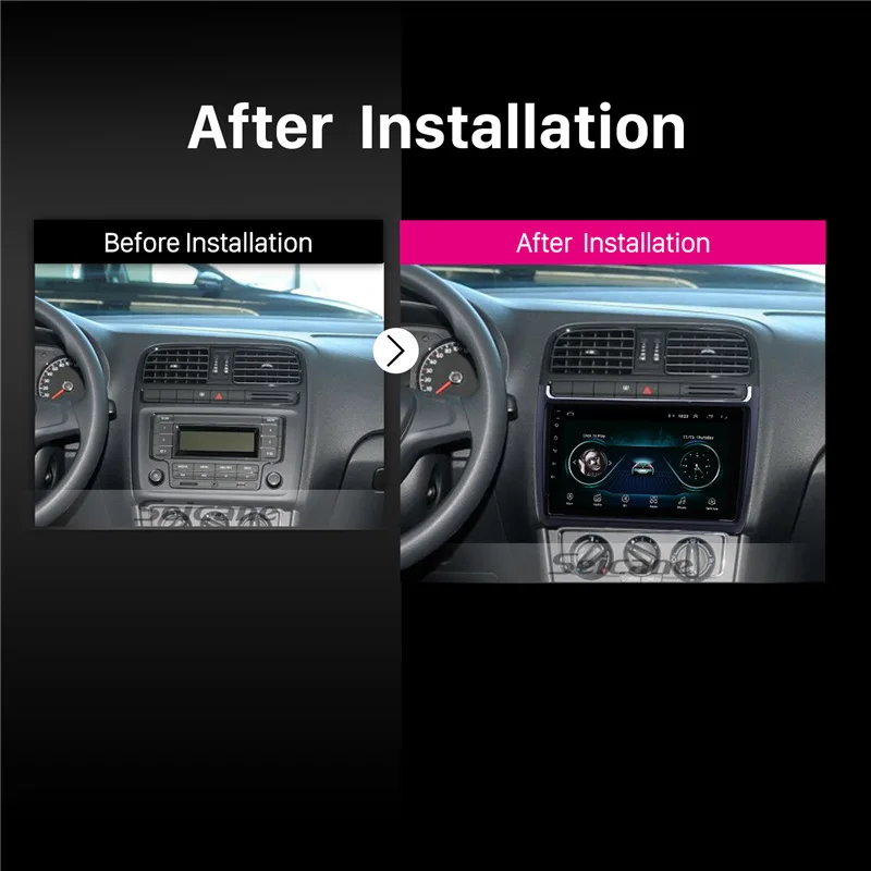 Top Seicane 2Din Android 8.1 9 Inch GPS Head Unit Bluetooth Car Radio For VW Volkswagen Polo 2012 2013 2014 2015 Multimedia Player 5
