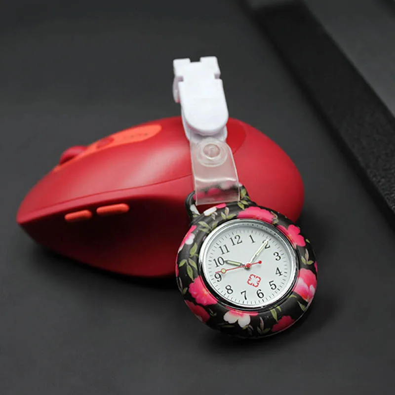 

Nurses Doctor Quartz Fob Watch Silicone Case Band Pocket Watch TT@88