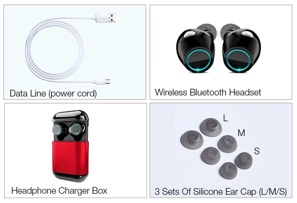 Wireless Headphones Bluetooth Earphone TWS Earbuds 5.0 Stereo with Mic Sports Headset for Xiaomi Headphone Blutooth Earphones (19)