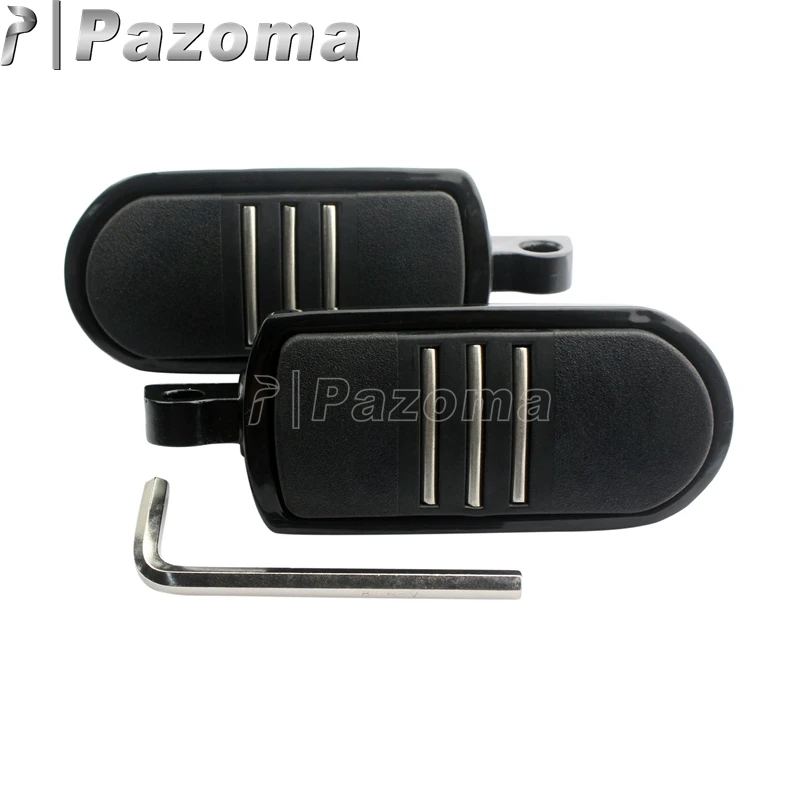 1 Pair Black Universal Motorcycle Crash Highway Bar Engine Guard Foot