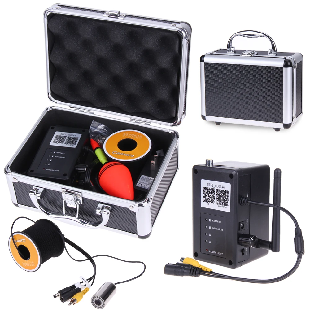 

15m Cable Length 1000TVL Underwater Camera For Fishing Monitor Waterproof IP68 WIFI Antenna Wireless Video Camera Fishing Finder