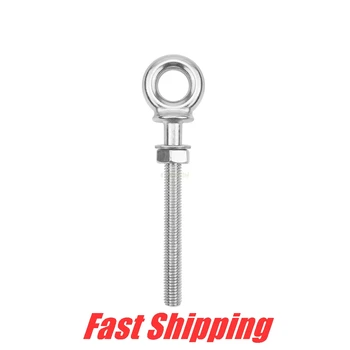

316 stainless steel Marine longer Bolts lift eye bolt Screws Ring Hook screw Loop Hole for Cable Rope Hardware Accessories