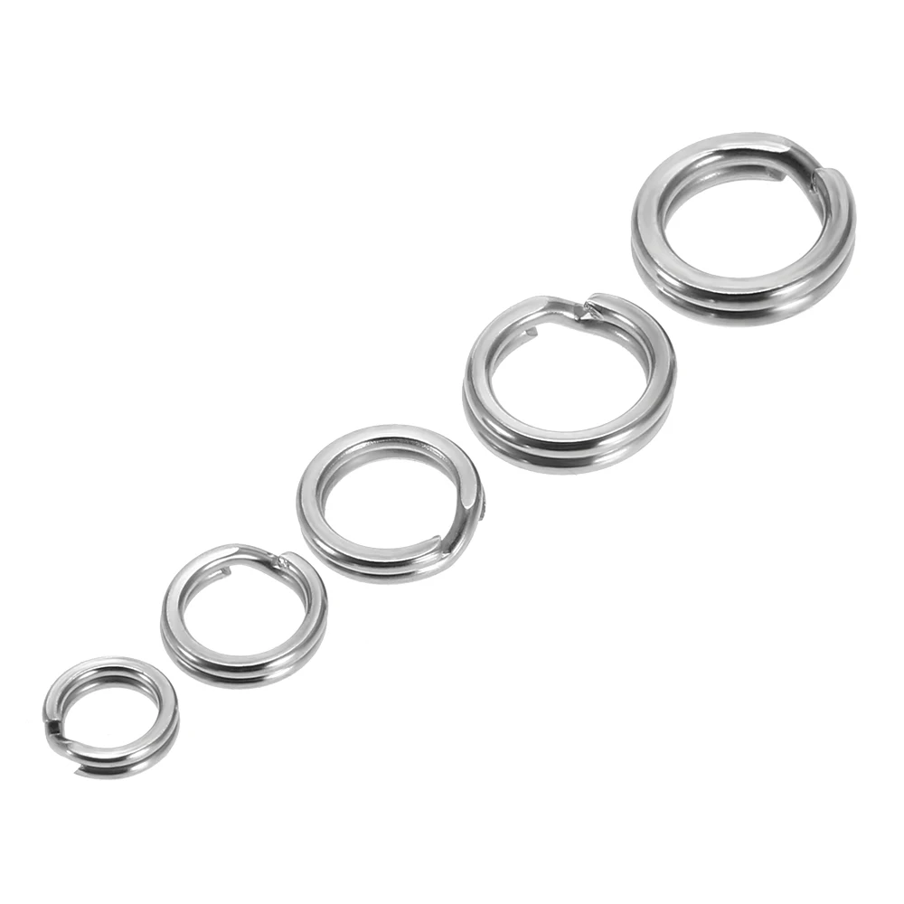200-Teile-los-Fischerei-Spaltringe-Set-Edelstahl-Anschlussring-Haken-Locken-Anschl-sse-Doppel-Loops-Crankbait-Fischen
