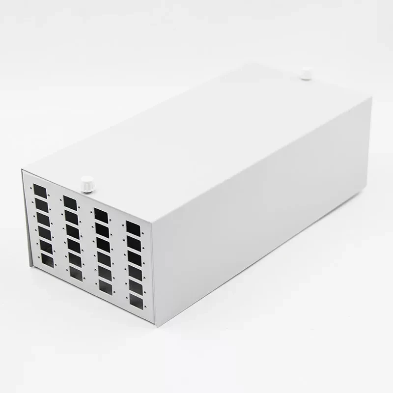 FTTH SC blank terminal box 24 cores SPCC 24 ports LC DX fiber optic patch panel FTTX distribution  box Beige ELINK thickened