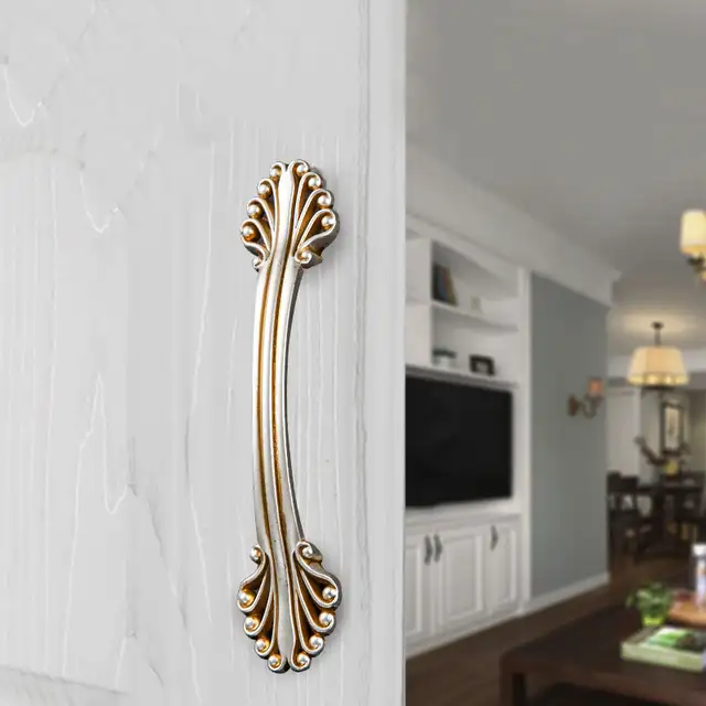 Megairon European Door Handles Silver Coral Kitchen Cabinet Handle