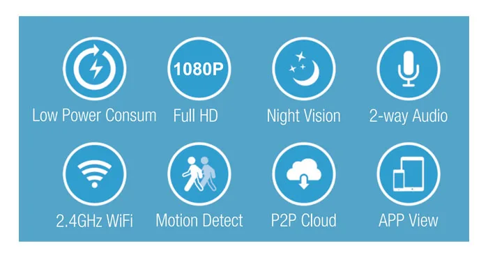kw03 konx doorbell app p2p motion detect 1080p full hd