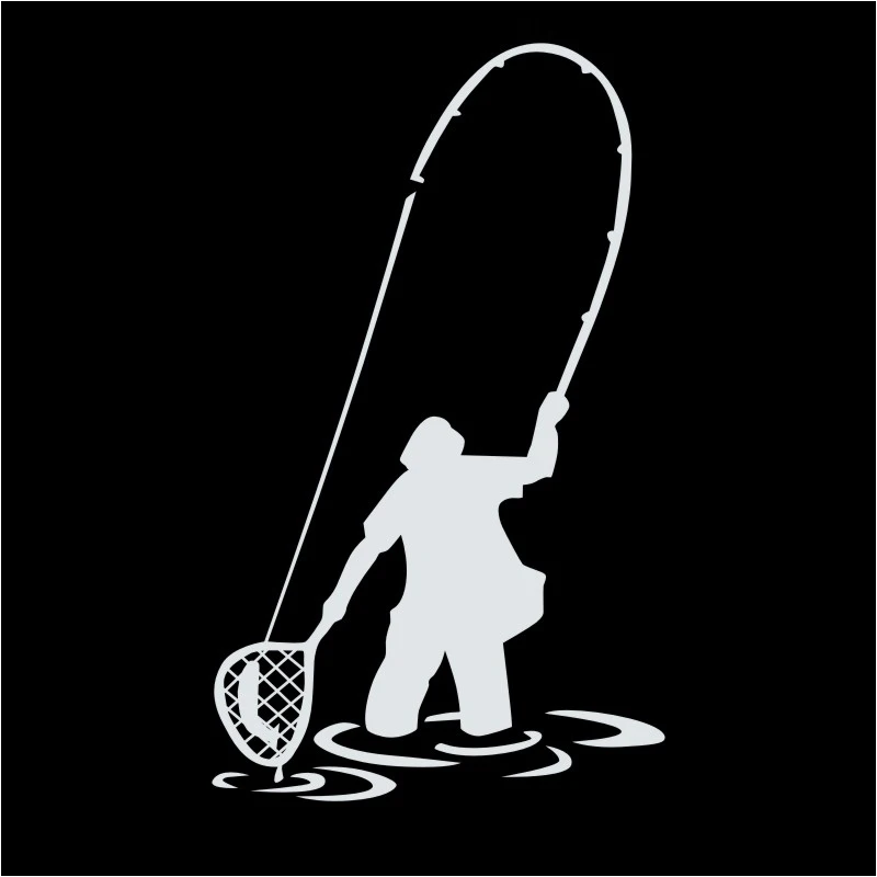 DCTAL car Fishing Sticker car styling programa Catfish Hunter Pesca divertido Cuerpo Adhesivos Accesorios fishing decal F2-21
