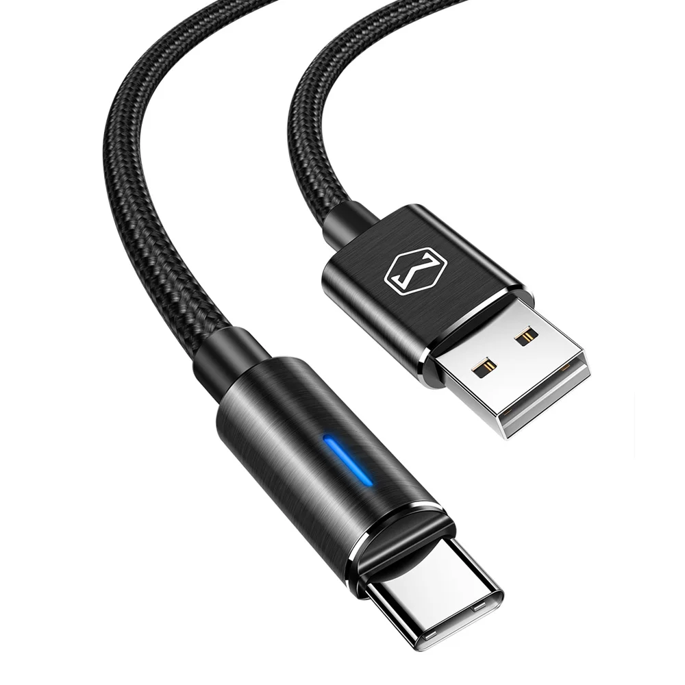 Mcdodo usb type C 2A QC3.0 кабель для быстрой зарядки и передачи данных, шнур зарядного устройства для xiaomi redmi note 7 samsung huawei P30 Pro USB провод - Цвет: Black