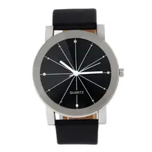 Горячие Selling2017 дизайн Горячая Relogio Masculino 1 шт. для мужчин с кварцевым циферблатом часы кожа наручные часы круглый чехол для часов Окт 12