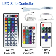 RGB Led Управление; DC 5V 12V 24 клавиши коробка 44-клавишный пульт 11 кнопками 17key мини пульт дистанционного управления Управление Led диммер для SMD 3528 5050 2835 Светодиодные полосы светильник